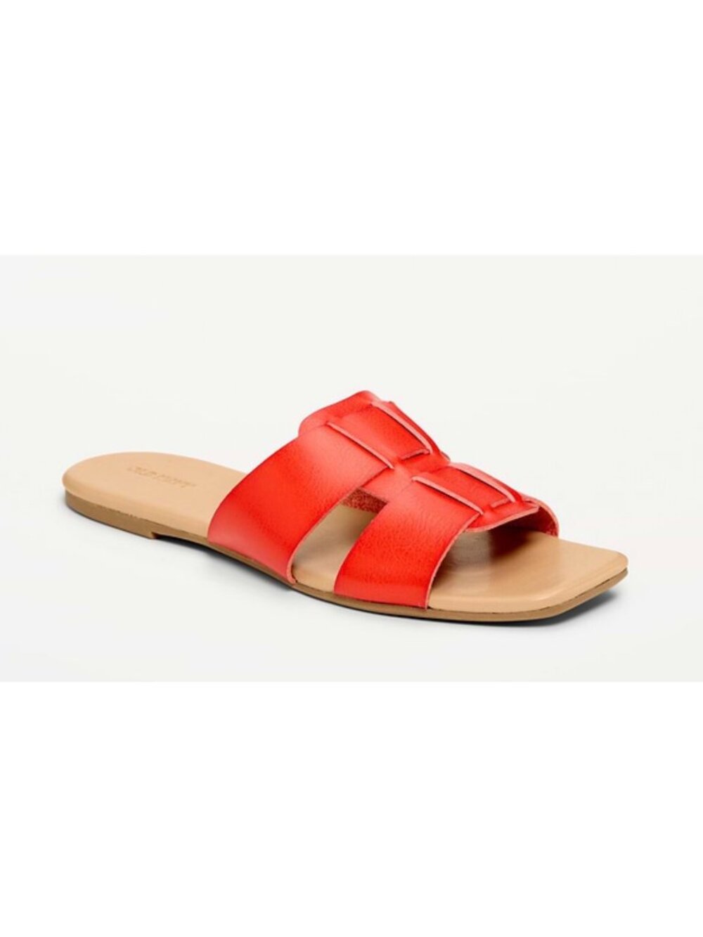 Old Navy red flat flip flop sandal slides size 9